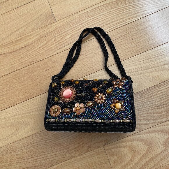 Vintage Viola Beaded Purse - Picture 1 of 4